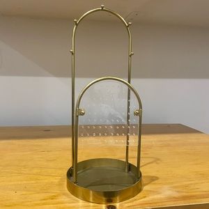 Gold and acrylic jewelry stand / organizer / storage